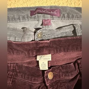 Bundle- 2 pairs of plus size corduroy pants